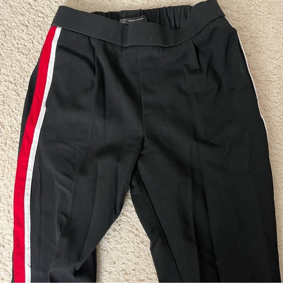 Zara red and white side stripe pant - Picture 2 of 2